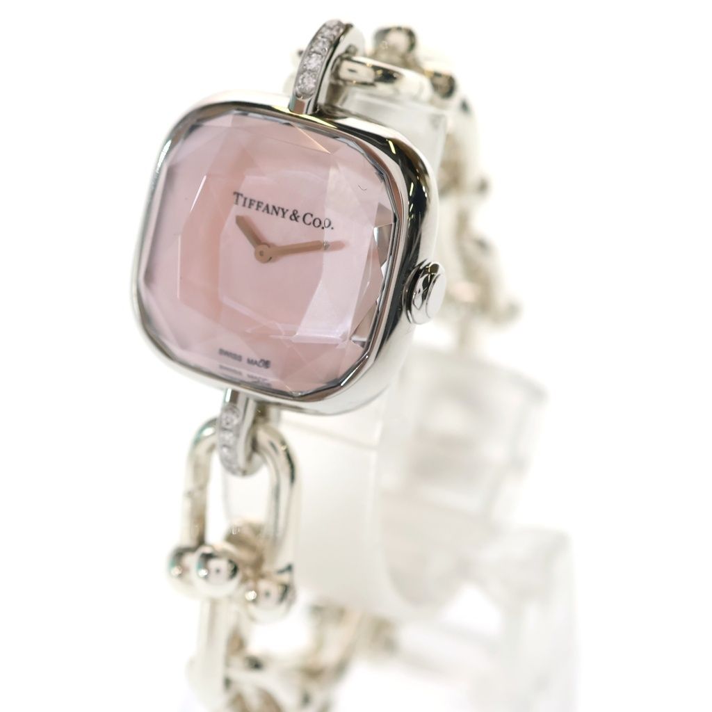 Tiffany & Co Watch Pink Dial Dia Lug Quartz — view 4