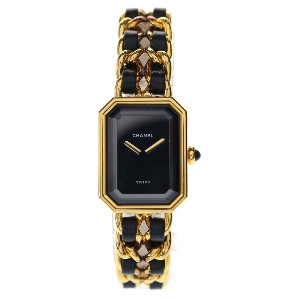 Chanel Premier L Black Dial Leather Quartz Watch