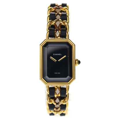 Chanel Premier L Black Dial Leather Quartz Watch