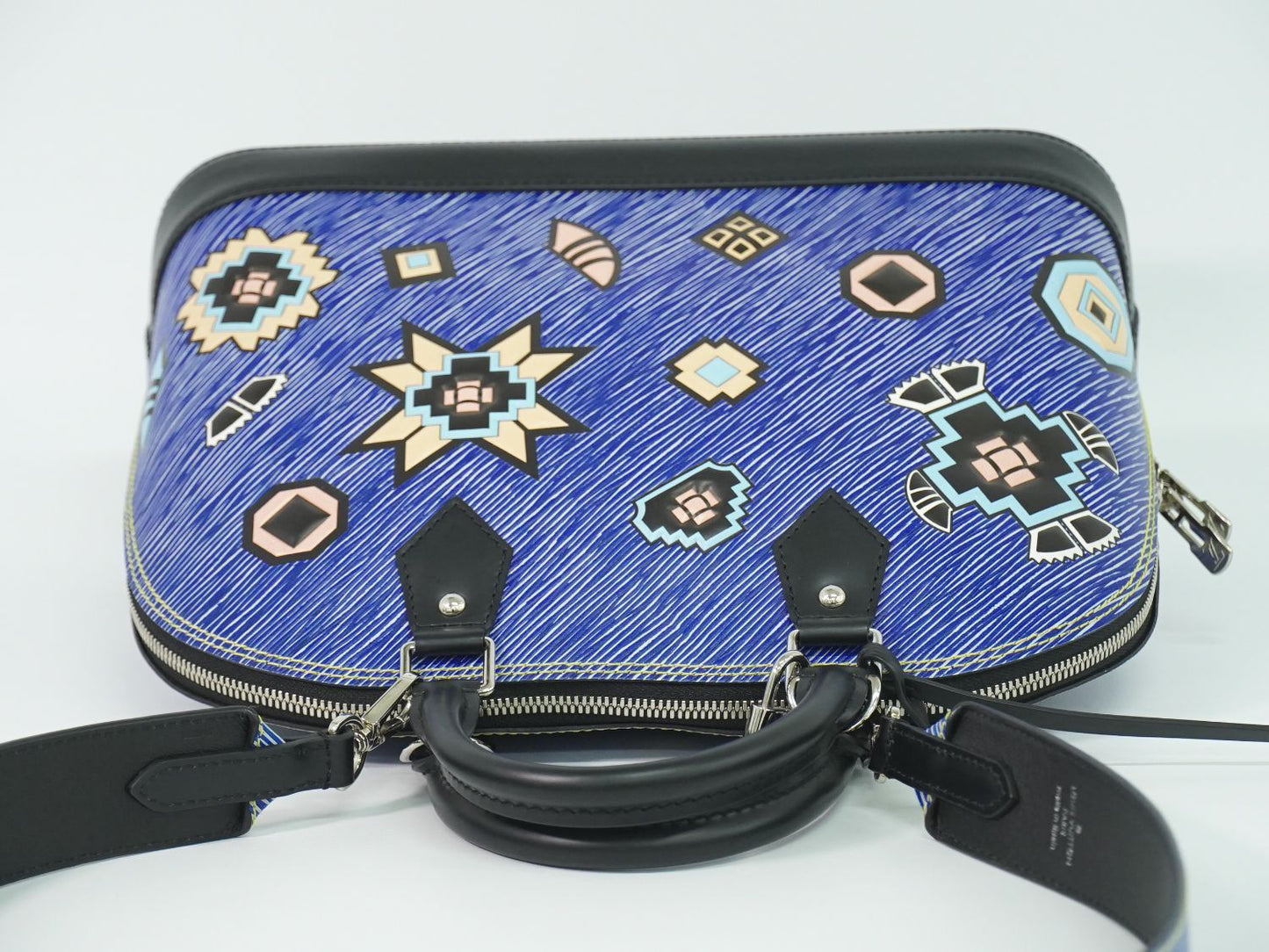 Louis Vuitton LV Alma PM Epi Denim 2-Way Shoulder Bag Blue Black — view 5