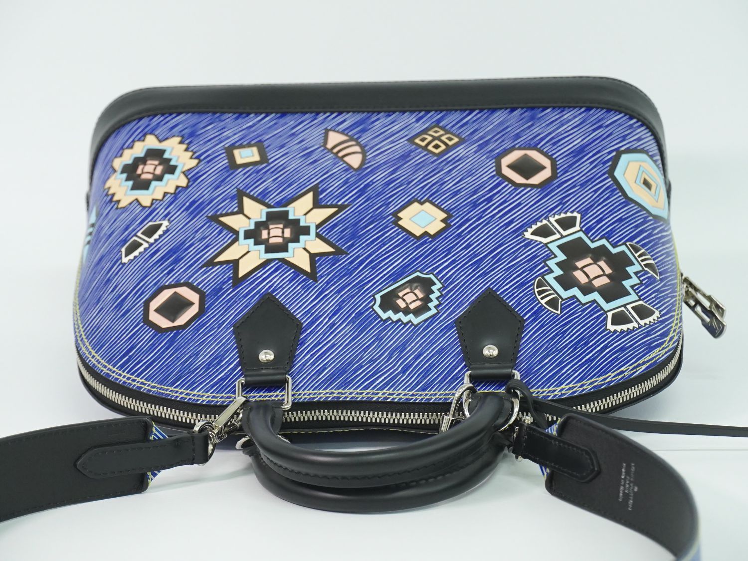 Louis Vuitton LV Alma PM Epi Denim 2-Way Shoulder Bag Blue Black — view 5