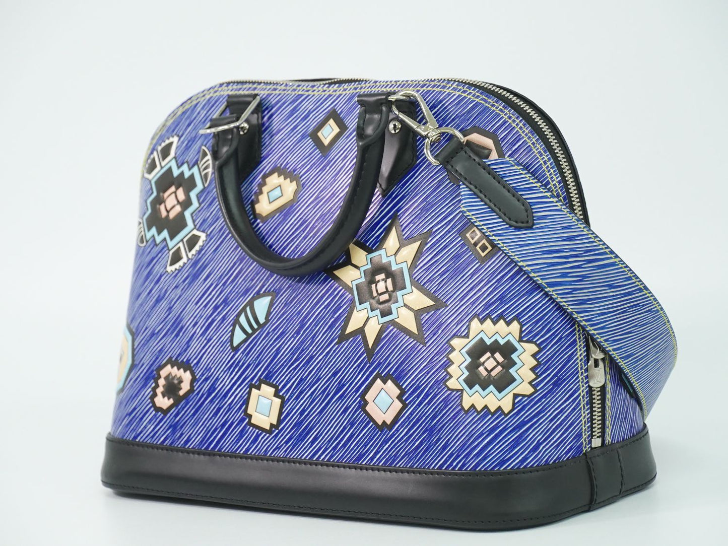 Louis Vuitton LV Alma PM Epi Denim 2-Way Shoulder Bag Blue Black — view 2