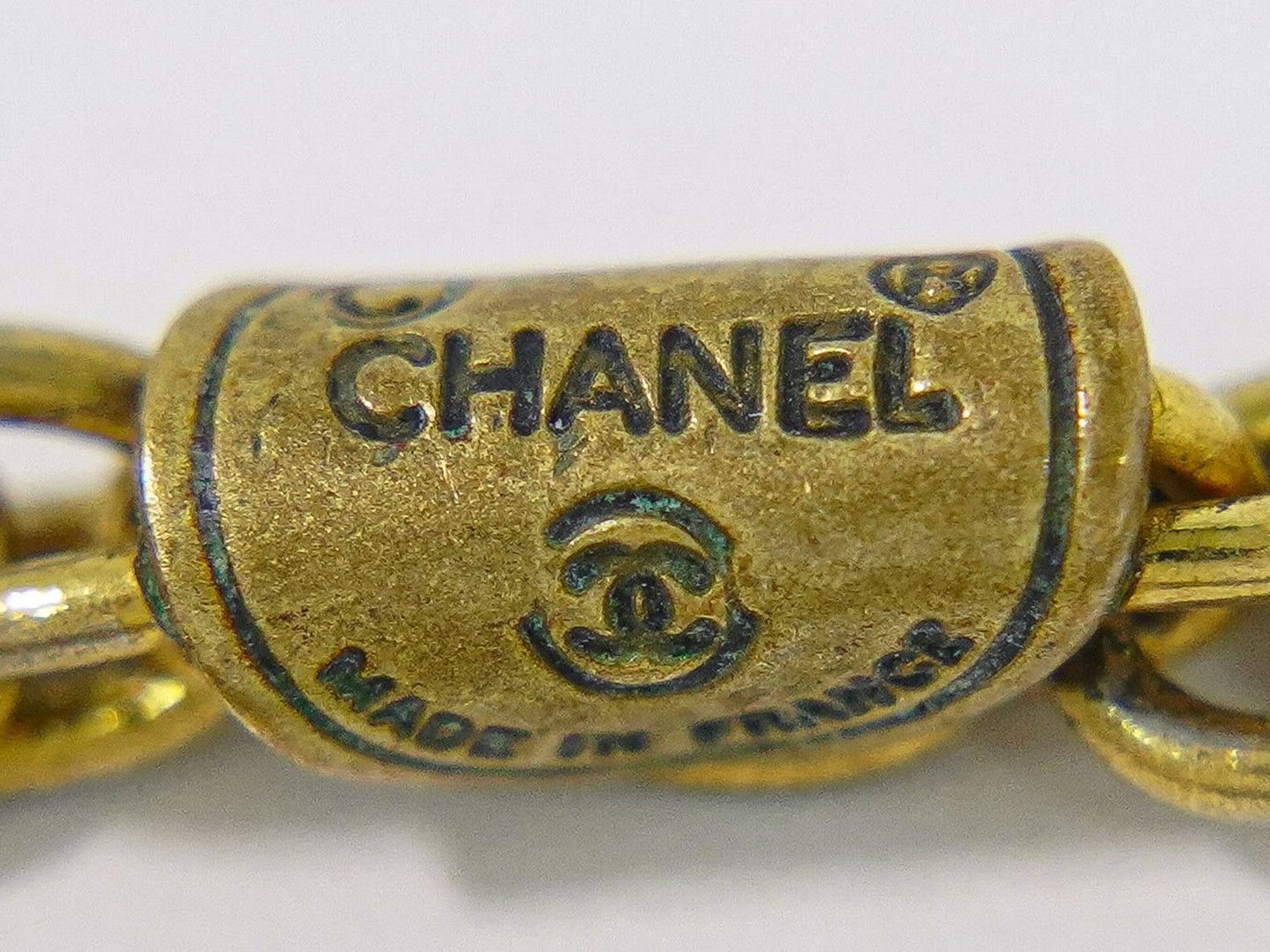 Chanel CC Logo Necklace Pendant Gold Plated — view 9