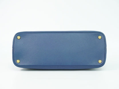 Prada Leather Handbag Blue Bag — view 3