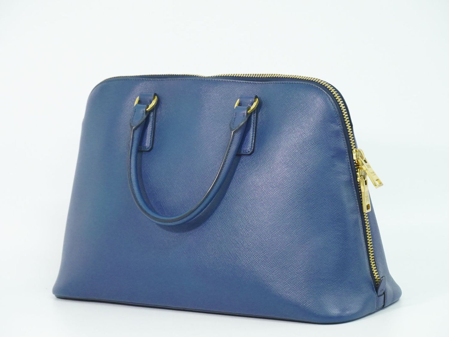 Prada Leather Handbag Blue Bag — view 2