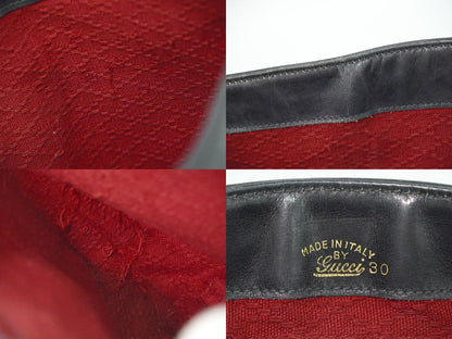 Gucci Vintage GG Canvas Shoulder Bag Black — view 9