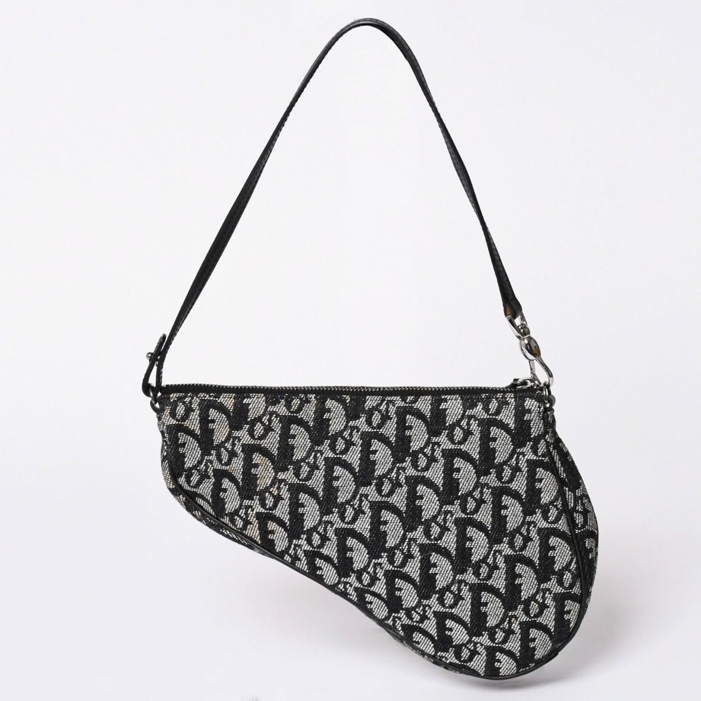 Dior Trotter Saddle Bag Pouch Black — view 2