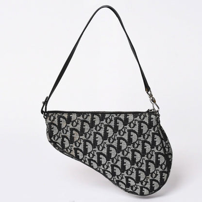 Dior Trotter Saddle Bag Pouch Black — view 2