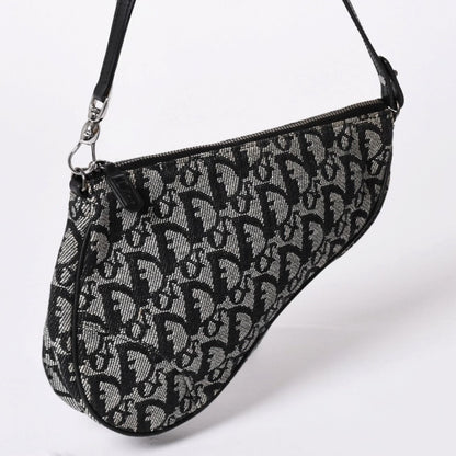 Dior Trotter Saddle Bag Pouch Black — view 3