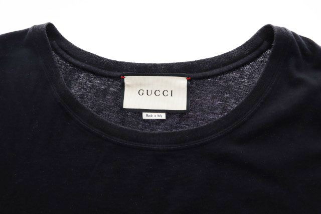 Gucci Logo Washed Print Oversize T-Shirt Black — view 4