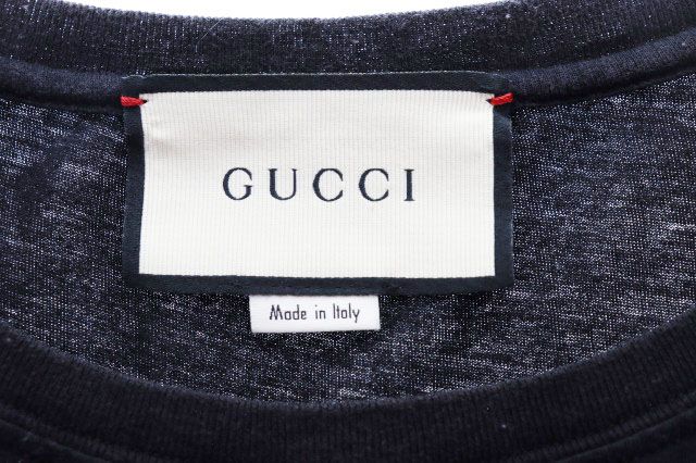 Gucci Logo Washed Print Oversize T-Shirt Black — view 5
