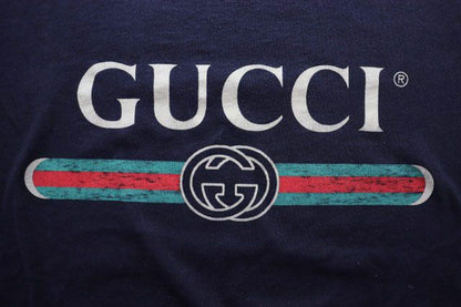 Gucci Logo Washed Print Oversize T-Shirt Black — view 6