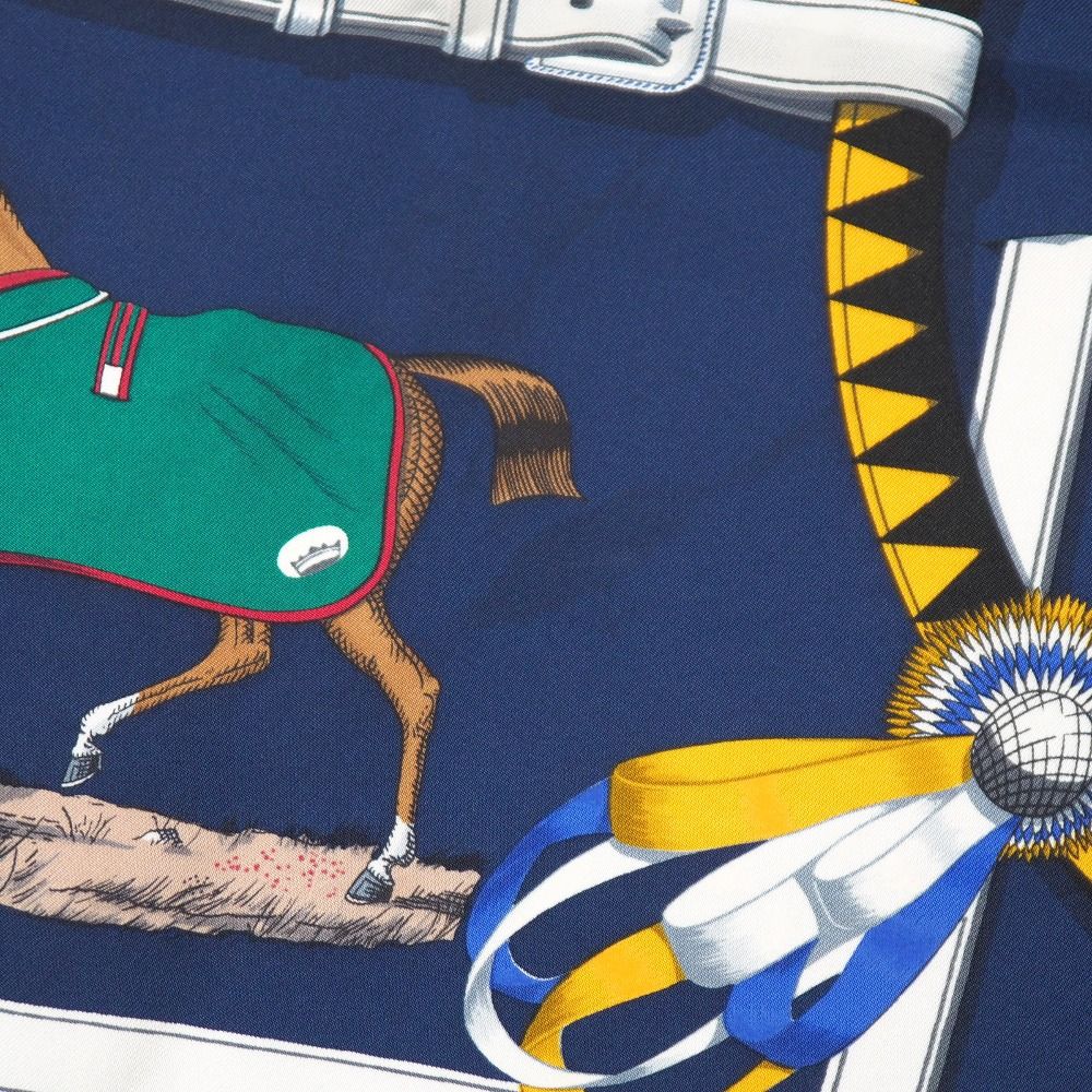 Hermes Couvertures Et Tenues de Jour Horsewear Carre 90 Scarf Total Silk Shawl — view 6