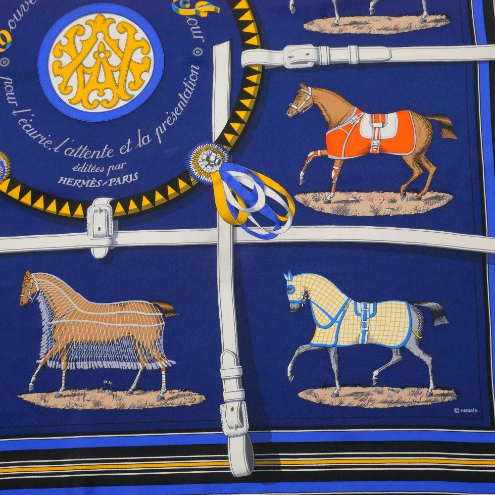 Hermes Couvertures Et Tenues de Jour Horsewear Carre 90 Scarf Total Silk Shawl — view 4