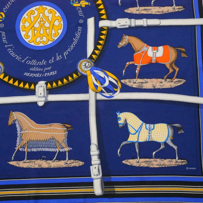 Hermes Couvertures Et Tenues de Jour Horsewear Carre 90 Scarf Total Silk Shawl — view 4