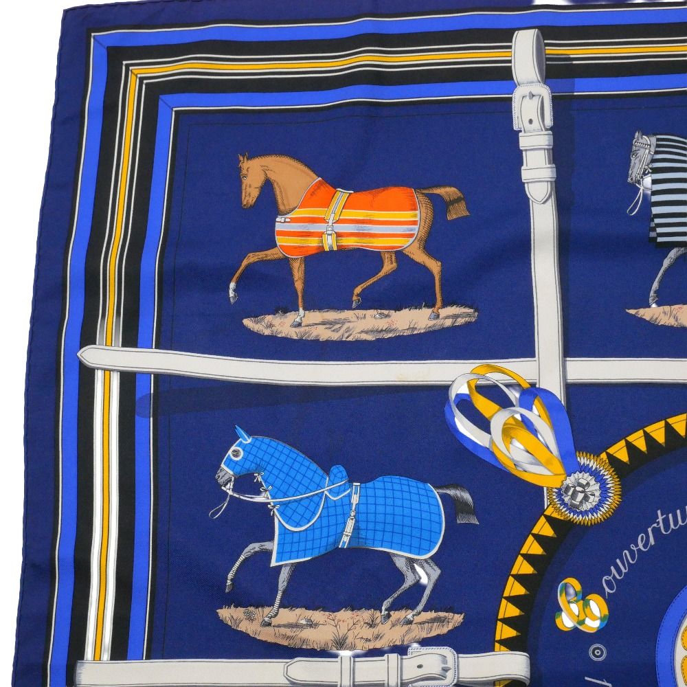 Hermes Couvertures Et Tenues de Jour Horsewear Carre 90 Scarf Total Silk Shawl — view 7