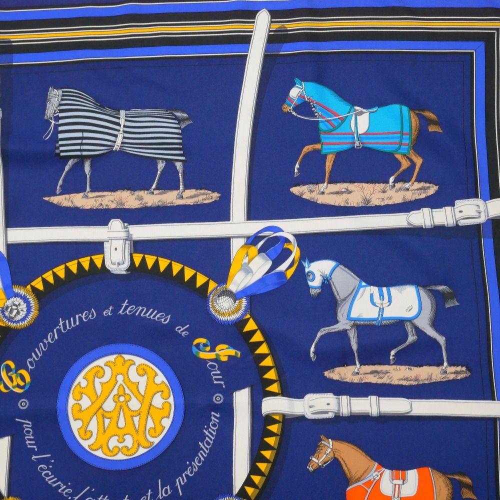 Hermes Couvertures Et Tenues de Jour Horsewear Carre 90 Scarf Total Silk Shawl — view 5