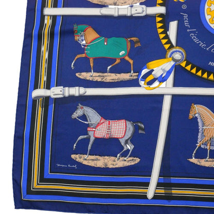 Hermes Couvertures Et Tenues de Jour Horsewear Carre 90 Scarf Total Silk Shawl — view 8
