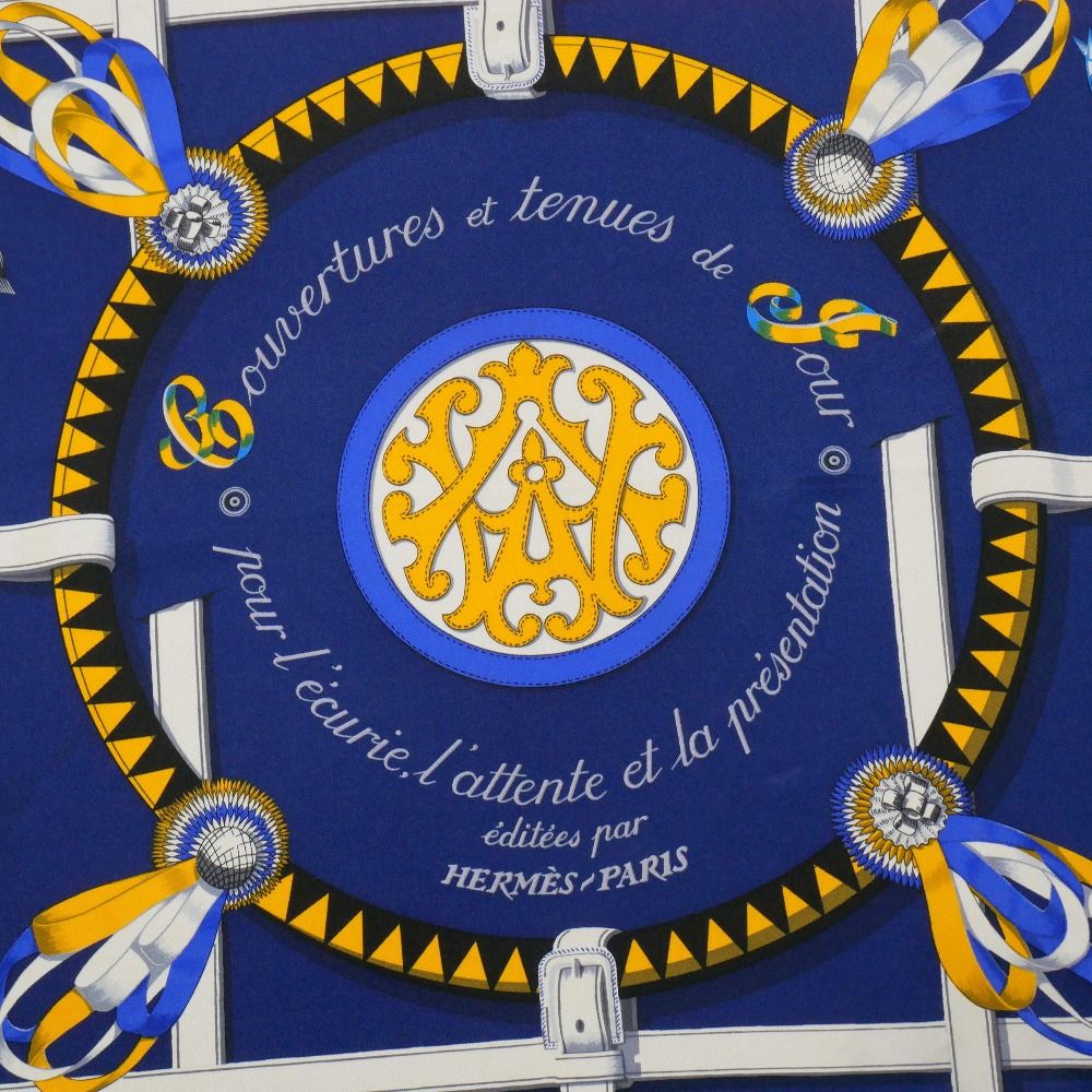 Hermes Couvertures Et Tenues de Jour Horsewear Carre 90 Scarf Total Silk Shawl — view 3