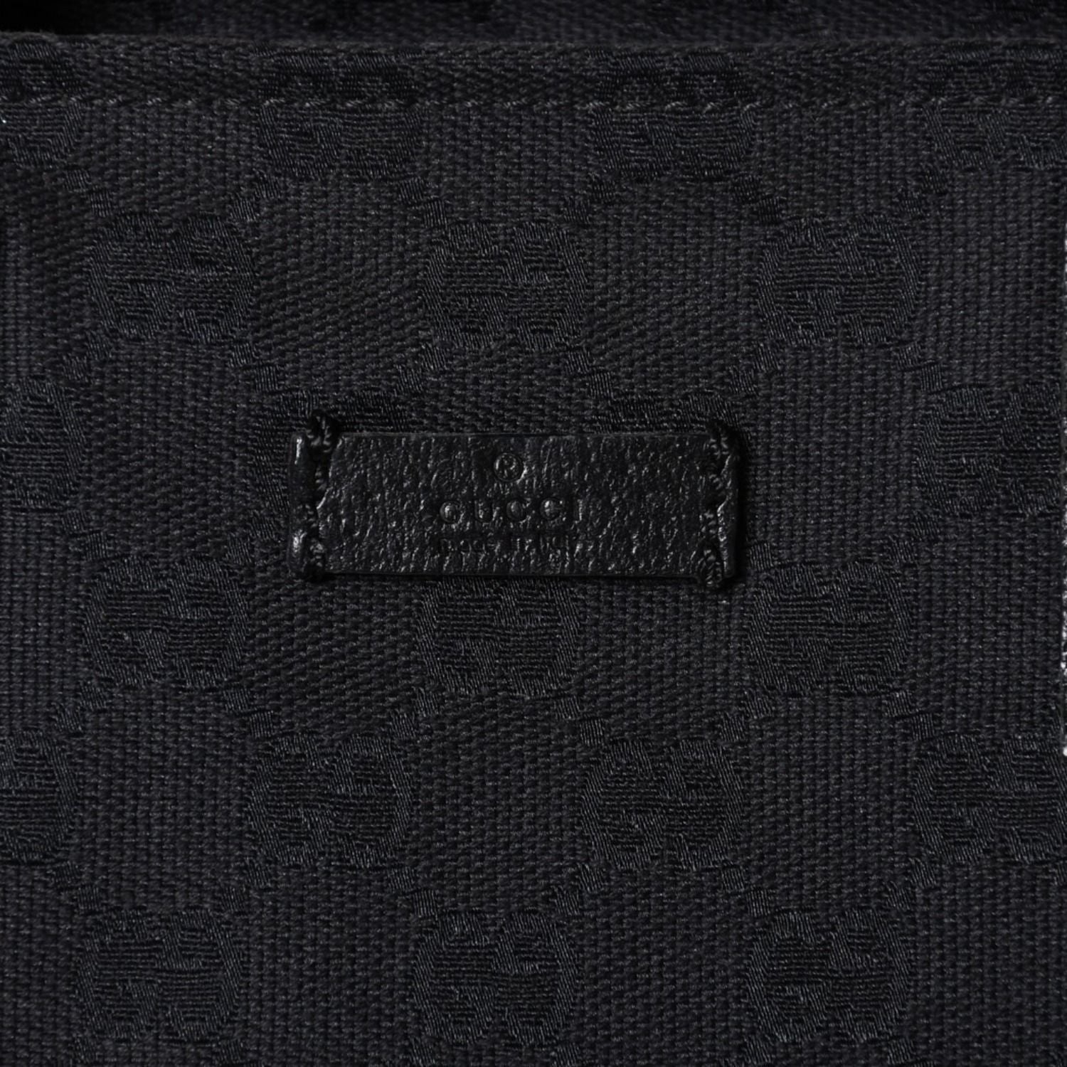 Gucci Sherry Line Hand Bag Handbag GG Canvas Black — view 7