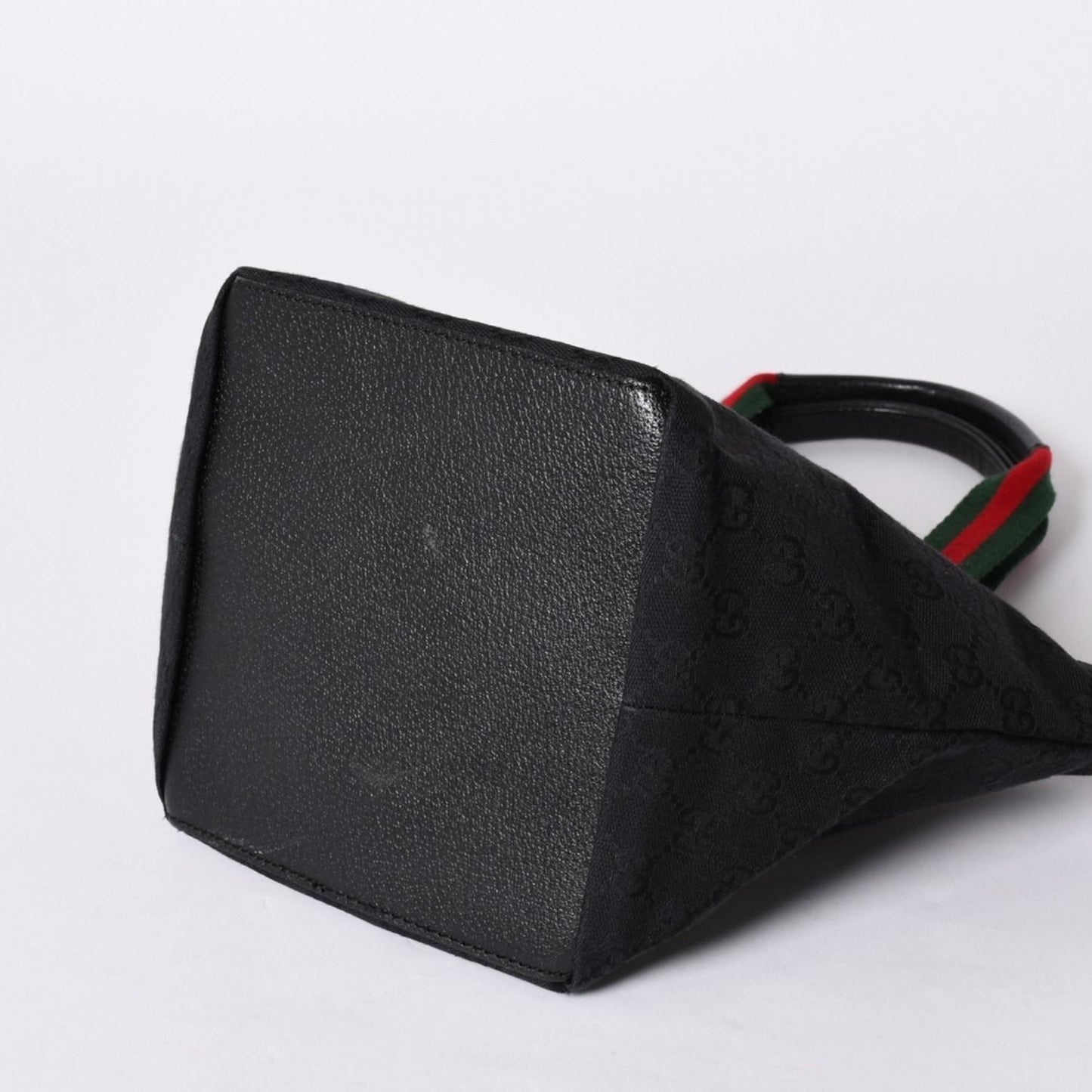 Gucci Sherry Line Hand Bag Handbag GG Canvas Black — view 8