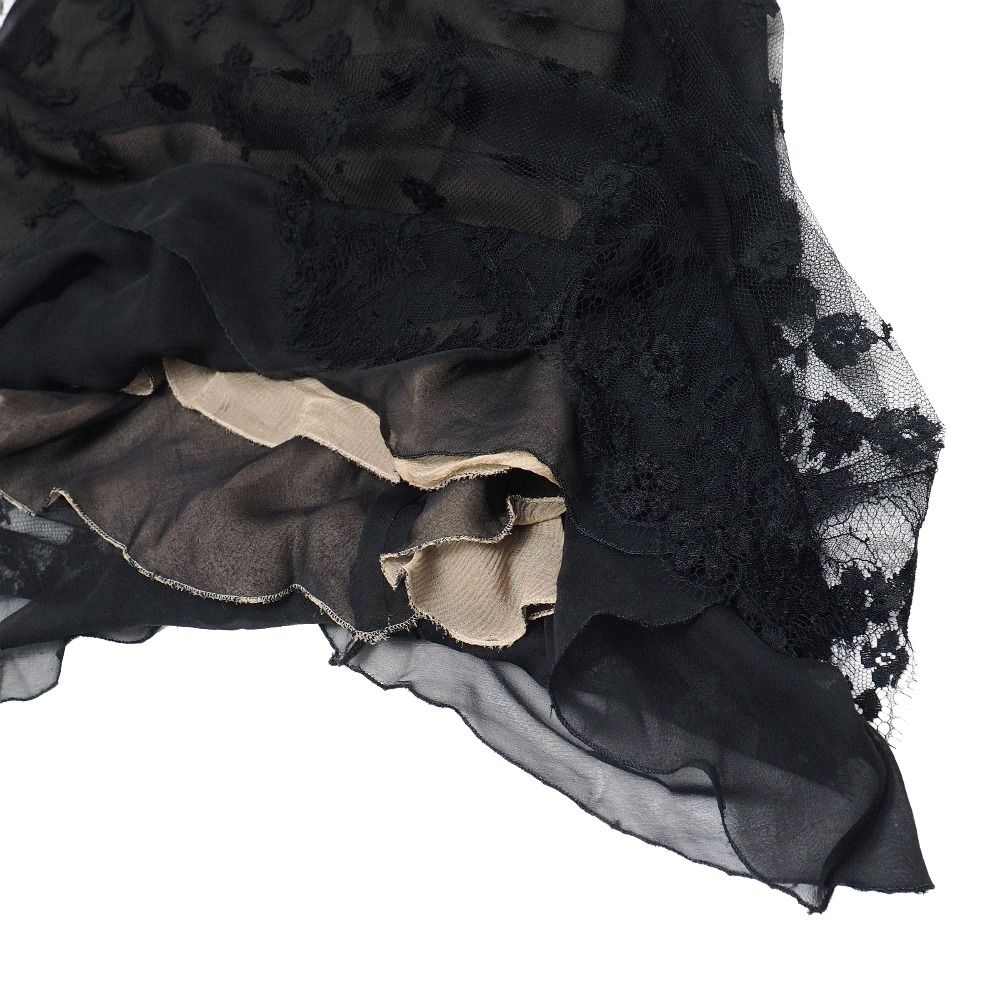 Chanel Vintage Skirt 36 Lace CC Logo Coco Button — view 6