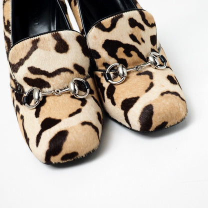 Gucci Pumps Calf Hair Horsebit Leopard Heel 36 — view 4