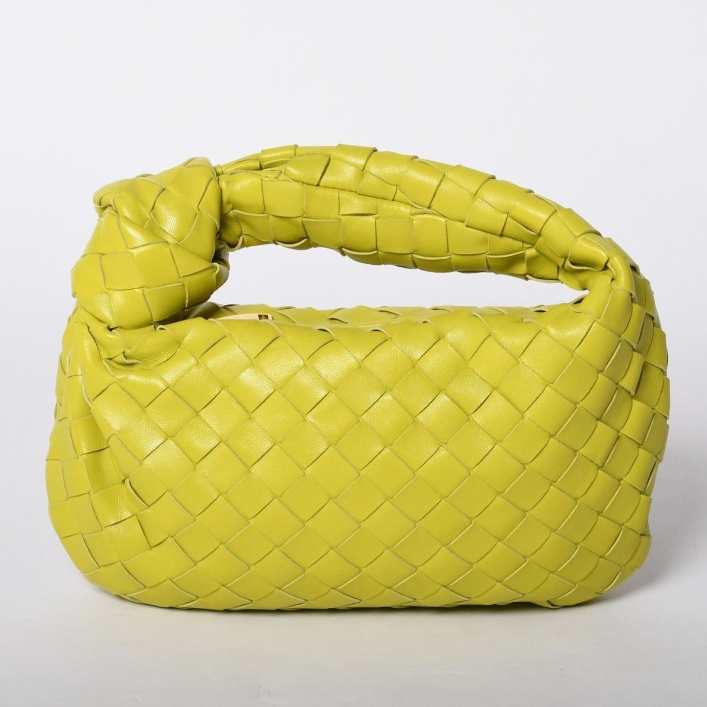 Bottega Veneta Mini Jodie Handbag Intrecciato Lime Green
