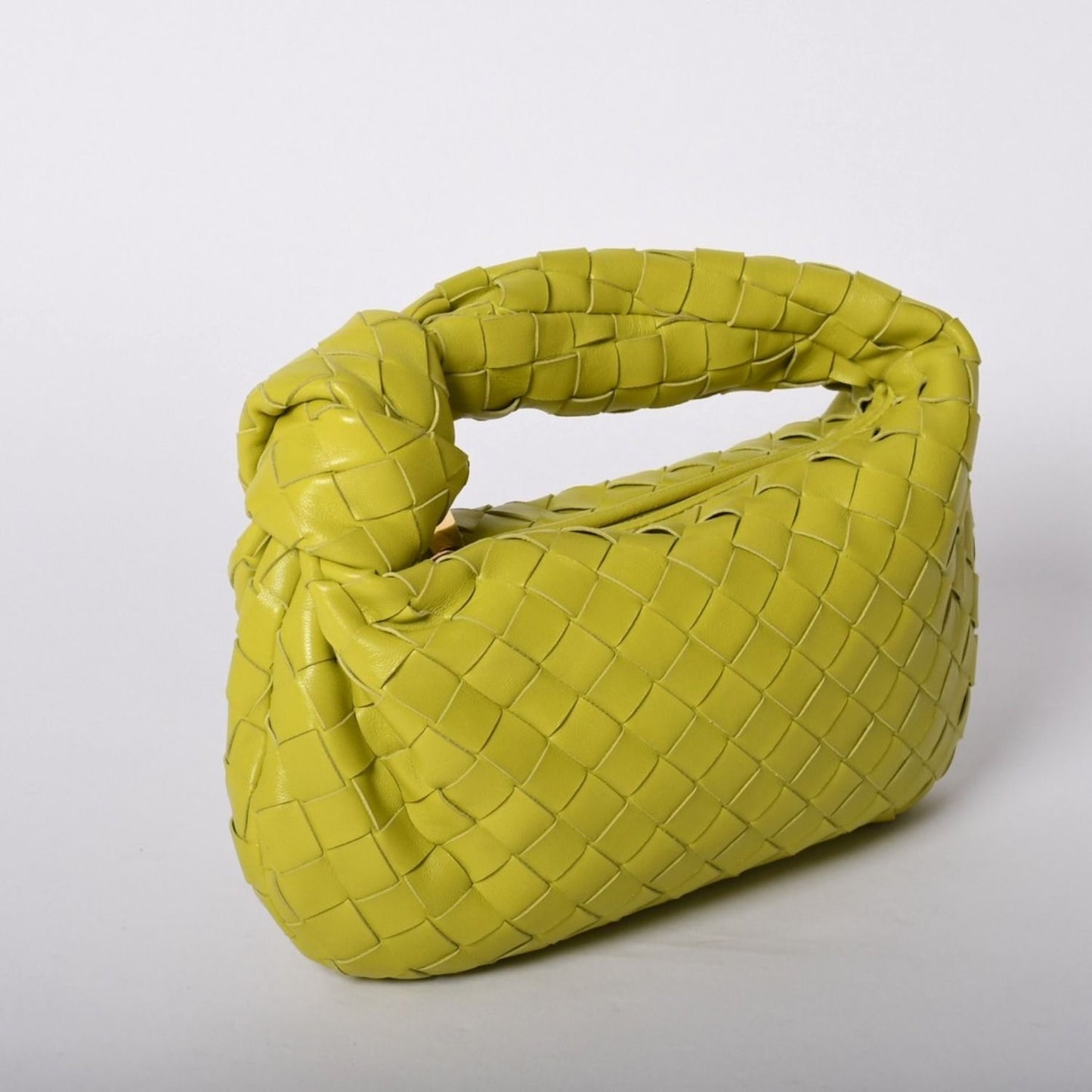 Bottega Veneta Mini Jodie Handbag Intrecciato Lime Green — view 3