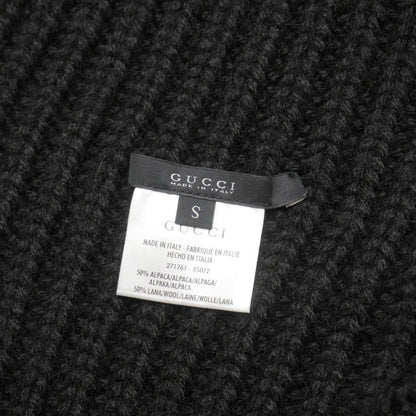 Gucci Knit S Rib Fringe Zip Cape Shawl — view 7