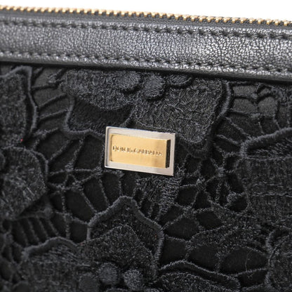 Dolce & Gabbana Shoulder Bag Lace Bag Lip Charm Leopard Pattern — view 6