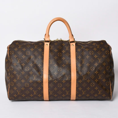 Louis Vuitton Keepall 50 Boston Bag Monogram Leather Gold