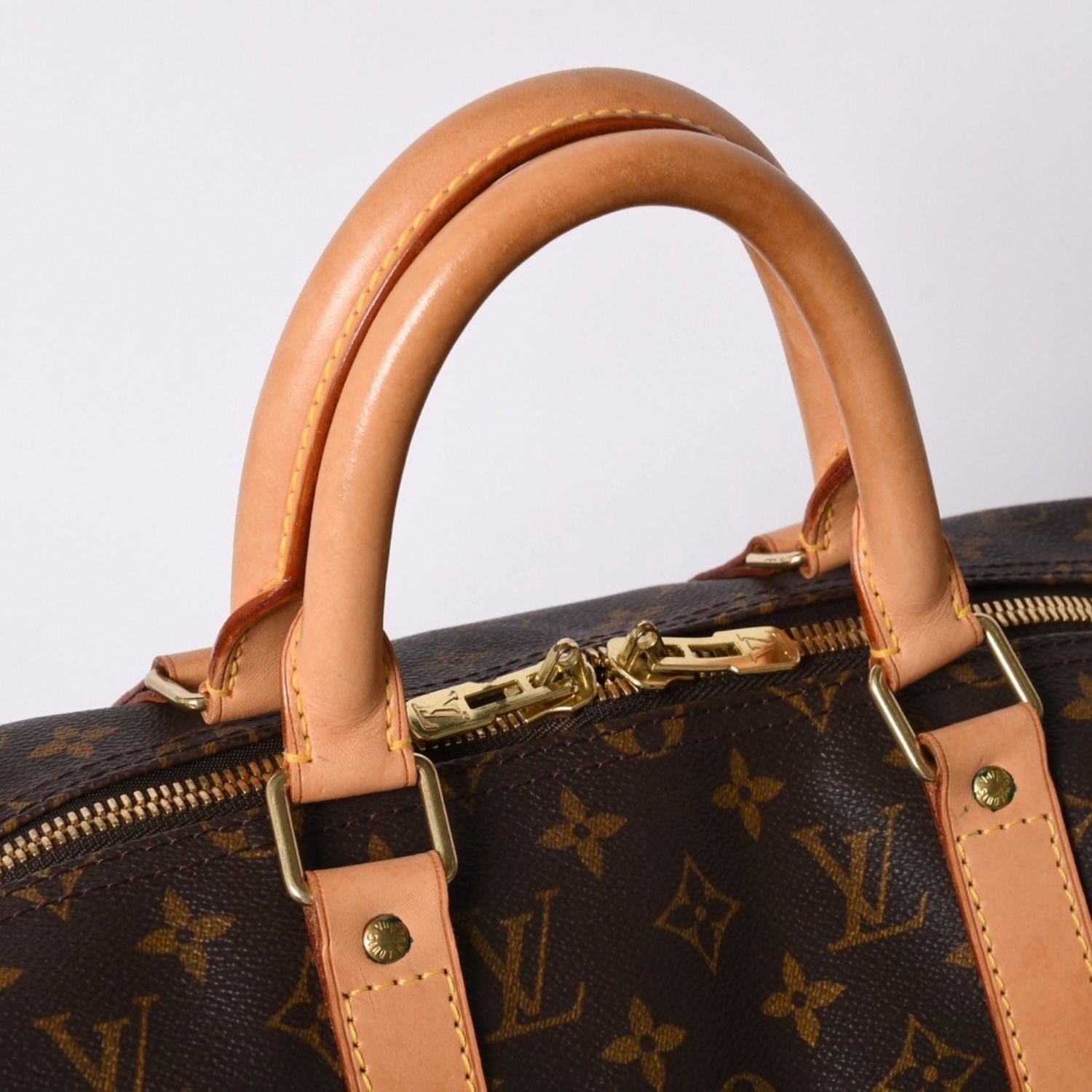 Louis Vuitton Keepall 50 Boston Bag Monogram Leather Gold — view 4