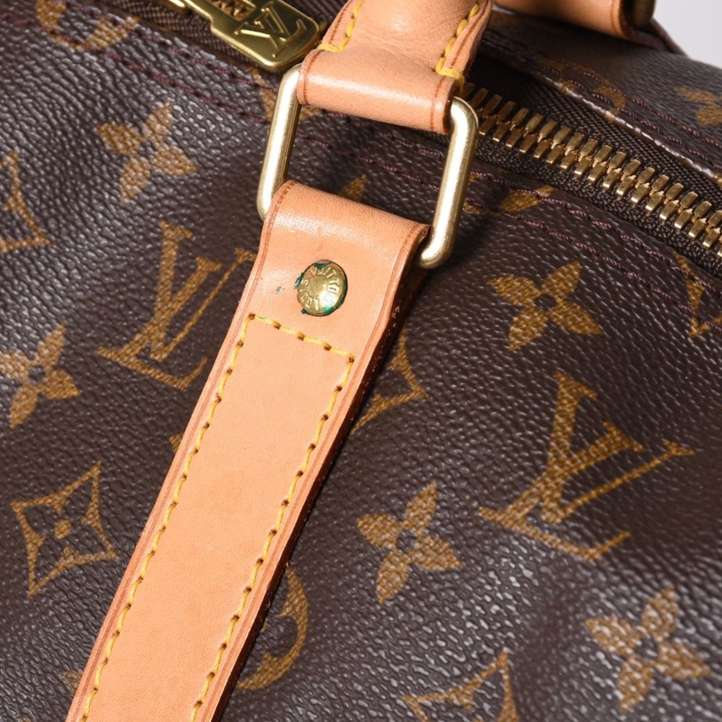 Louis Vuitton Keepall 50 Boston Bag Monogram Leather Gold — view 8