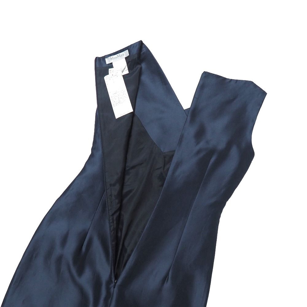 Max Mara Dress 36 Cache Coule Drape White Tag Cotton Silk — view 5