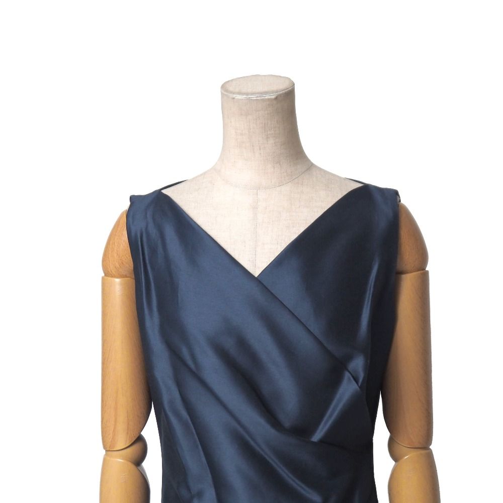 Max Mara Dress 36 Cache Coule Drape White Tag Cotton Silk — view 3