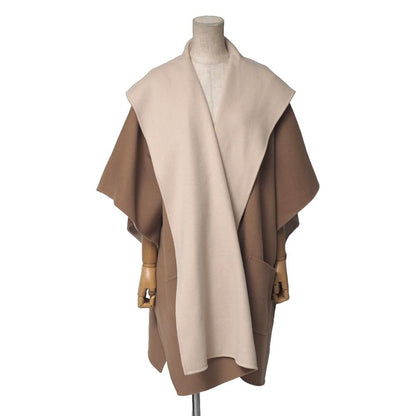 Max Mara Studio Coat SM Cucito Amano Double Face Over Hood Poncho