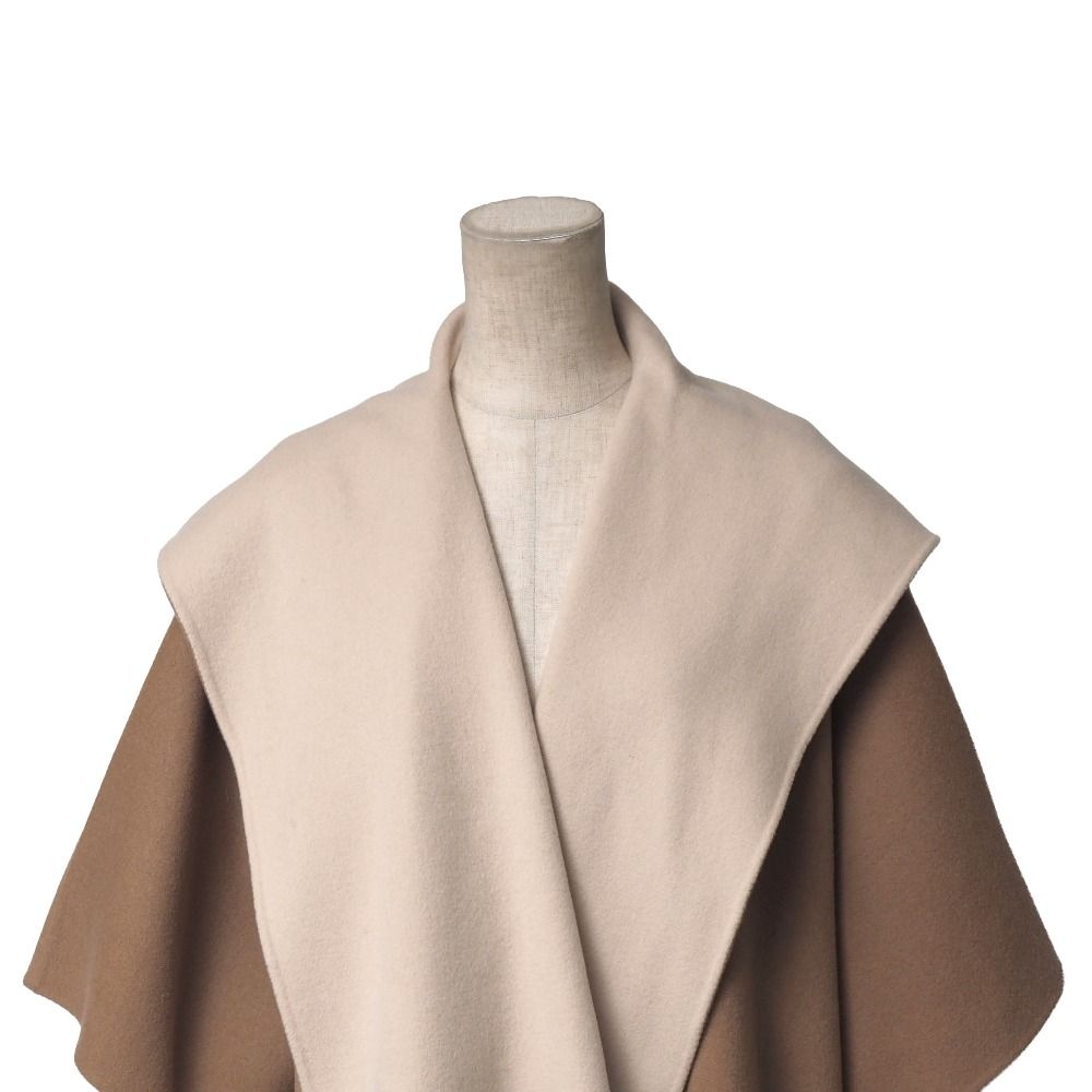Max Mara Studio Coat SM Cucito Amano Double Face Over Hood Poncho — view 4
