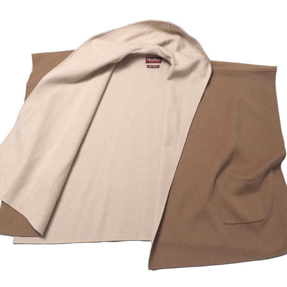 Max Mara Studio Coat SM Cucito Amano Double Face Over Hood Poncho — view 3
