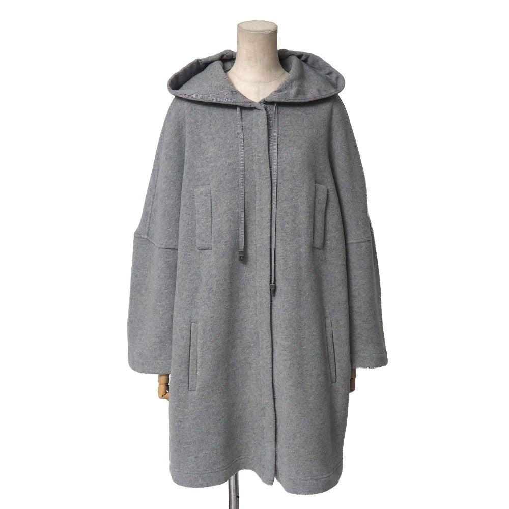 Max Mara Studio Coat M Knit Hooded Drop