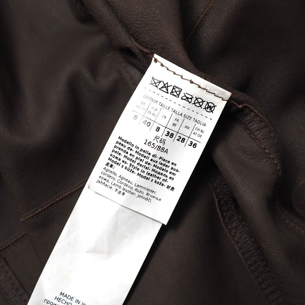 Max Mara Studio Coat 40 Suede Lambskin Belted Long — view 8