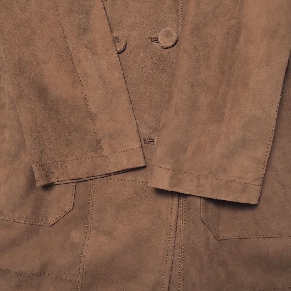 Max Mara Studio Coat 40 Suede Lambskin Belted Long — view 4
