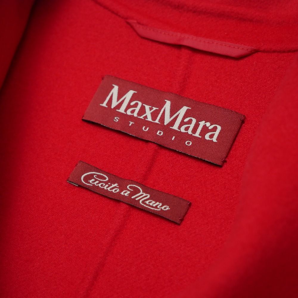 Max Mara Studio Coat 38 Cucito Mano Double Face Belted — view 8