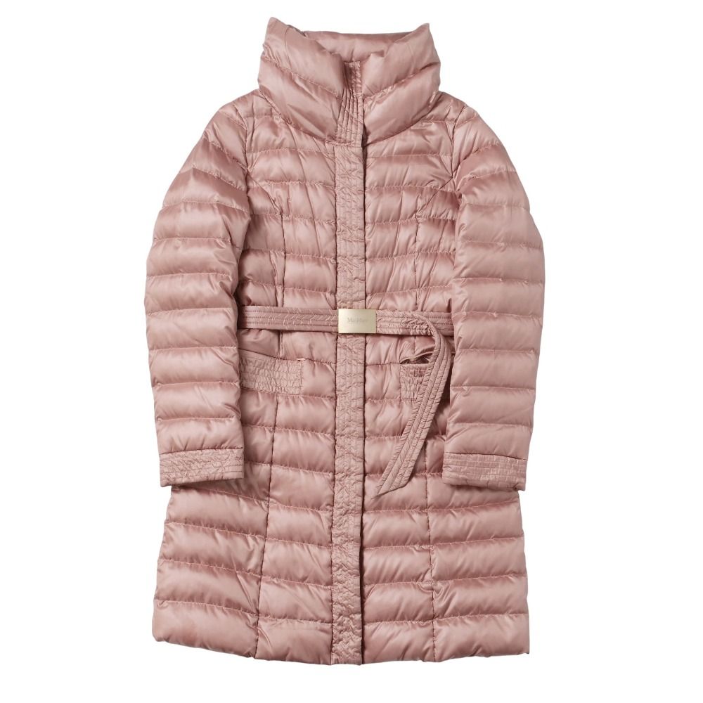 Max Mara Studio Coat 42 Down Zip Up Belted Long — view 3