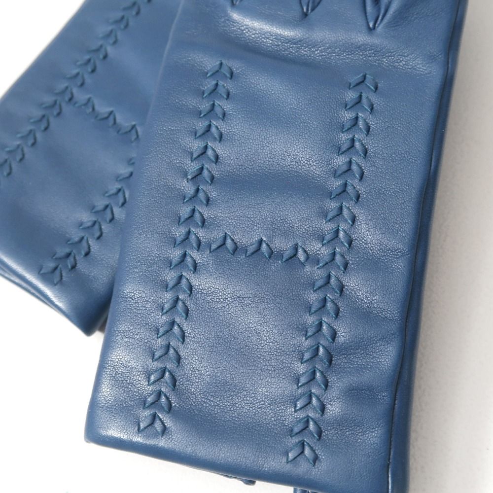 Hermes Gloves 7 Logo Lambskin All Cashmere — view 3
