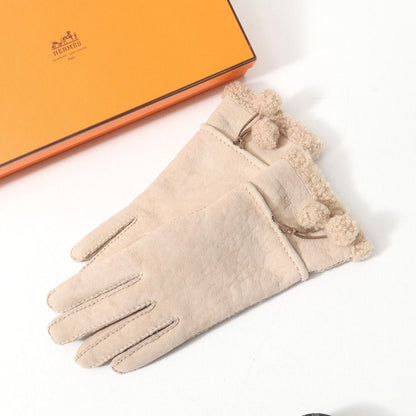 Hermes Gloves 6.5 Lambskin