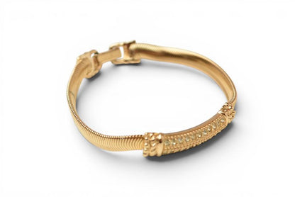 Dior Bracelet Bangle Vintage Line Stone Gold — view 3