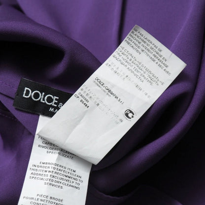 Dolce & Gabbana Blouse 38 Sequin Bijou Ribbon Long Sleeve Shirt — view 8