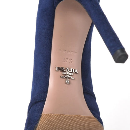 Prada Pumps Suede Cutout High Heels Pointed Toe Shoes 37.5 — view 7