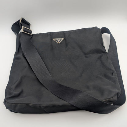 Prada Nylon Shoulder Bag Crossbody Black Triangle Logo